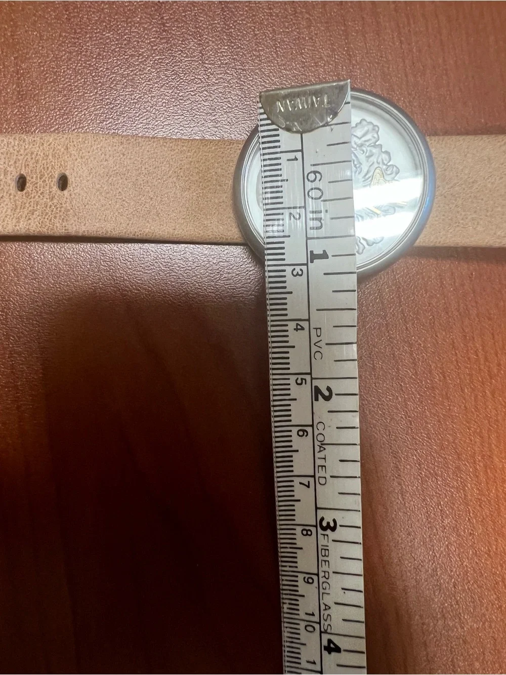 Vivienne Westwood Neptune Tan Leather Strap Watch with Silver Dial and Gold Hand